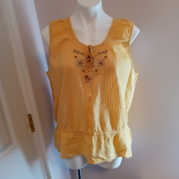 Sonoma Tops - NWOT Sonoma golden semi sheer tank top